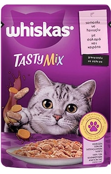 Whiskas Tastymix Somon & Havuçlu Yetişkin Kedi Maması 12 x 85 G