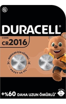 Duracell Cr2016 3v Lityum Pil 2'li Paket Duracell Cr2016 3v Lityum Pil 2'li Paket