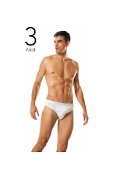 Namaldı 3'lü Paket Spor Erkek Slip Beyaz Namaldı 3'lü Paket Spor Erkek Slip Beyaz