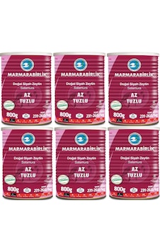 Marmarabirlik Az Tuzlu 231-260 KB L Siyah Zeytin 6 x 800 G Marmarabirlik Az Tuzlu 231-260 KB L Siyah Zeytin 6 x 800 G