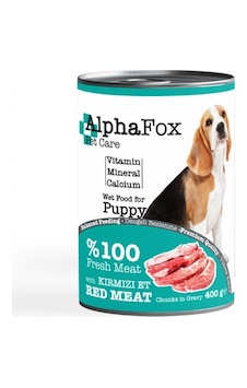 Alpha Fox Kırmızı Etli Yavru Köpek Konserve 400 G Alpha Fox Kırmızı Etli Yavru Köpek Konserve 400 G