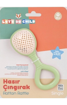 Let's Be Child Tekli Hasır Çıngırak - Yeşil