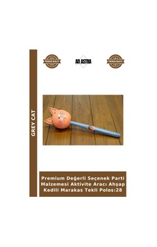Premium Değerli Seçenek Parti Malzemesi Aktivite Aracı Ahşap Kedili Marakas Tekli Polos:28