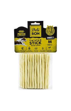 Doggie Delibon Gerçek Deriden Kalın Burgu Çubuk, Thıckx50pcs., Beyaz Doggie Delibon Gerçek Deriden Kalın Burgu Çubuk, Thıckx50pcs., Beyaz
