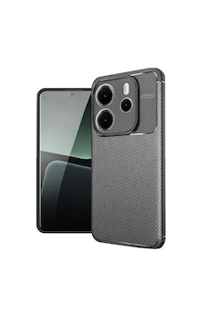 Newface - 6 - Xiaomi Redmi Note 14 4g Kılıf Auto Focus Karbon Kapak - Csmo-tex - - Gri