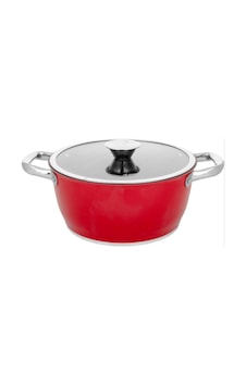 Aryıldız Trendy İnduction Prestige 24 CM Derin Tencere - Kırmızı Aryıldız Trendy İnduction Prestige 24 CM Derin Tencere - Kırmızı