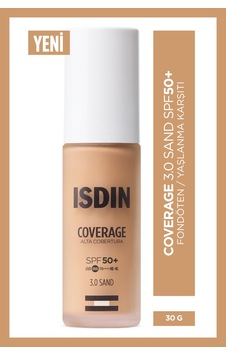 Isdın Coverage Spf 50+ Renkli Güneş Koruyucu Fondöten 30 G 3.0 Sand Isdın Coverage Spf 50+ Renkli Güneş Koruyucu Fondöten 30 G 3.0 Sand