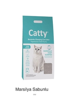 Catty Marsilya Kokulu Topaklaşan Bentonit Kedi Kumu 10 L Catty Marsilya Kokulu Topaklaşan Bentonit Kedi Kumu 10 L