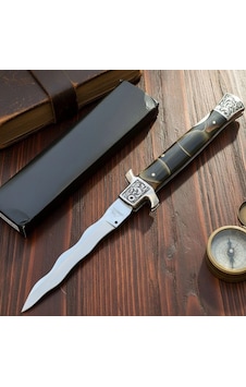 Knivox Akc Criss Pocket Knife Sedef Kabze Manuel Kahverengi