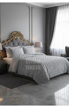 Northcity Çift Kişilik Yatak Örtüsü Gri 3 Parça Yatak Örtüsü Bedspread Açık Gri Northcity Çift Kişilik Yatak Örtüsü Gri 3 Parça Yatak Örtüsü Bedspread Açık Gri