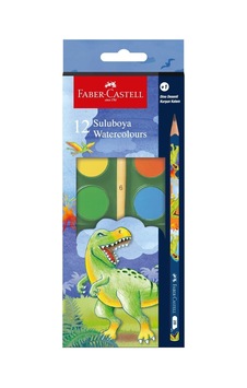 Faber-castell Dino Büyük Boy Suluboya 12'li& 1 Kurşun Kalem Diğer Faber-castell Dino Büyük Boy Suluboya 12'li& 1 Kurşun Kalem Diğer