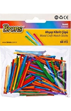 Brons Ahşap Kibrit Çöpü Renkli Br-912 - 2 Paket Brons Ahşap Kibrit Çöpü Renkli Br-912 - 2 Paket