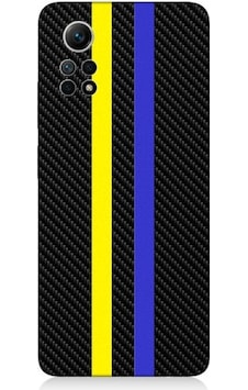 Xiaomi Redmi Note 12 Pro 4g Uyumlu Sarı Lacivert Karbon Motif Desenli Silikon Kılıf Xiaomi Redmi Note 12 Pro 4g Uyumlu Sarı Lacivert Karbon Motif Desenli Silikon Kılıf