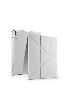 Apple Uyumlu iPad Pro 13 İnç 2024 M4 A2925-a2926 Kılıf 3 Farklı Stand Kalemlikli Tri Folding Tablet Kılıfı