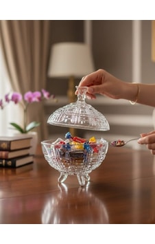 Glass In Love Cam Ayaklı Şekerlik 800 Cc Şeffaf