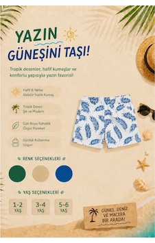 Overmax Palmiye Baskılı Çocuk Şort 1-6 Yaş Trend Yazlık Takım Mavi - 903189474 Mavi Overmax Palmiye Baskılı Çocuk Şort 1-6 Yaş Trend Yazlık Takım Mavi - 903189474 Mavi