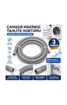 Çamaşır Makinası Tahliye Hortumu Gri - 922072553 Gri