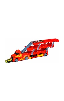 3 Katlı 3 Araçlı Kırmızı Transporter Oyun Seti