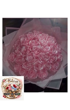 Solmayan Gül Buketi Toz Pembe 30 Lu Açık Pembe Solmayan Gül Buketi Toz Pembe 30 Lu Açık Pembe
