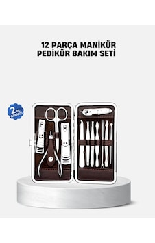 Özel Deri Çantalı 12 Parça Manikür Pedikür Bakım Seti Paslanmaz Ç 03541541 Özel Deri Çantalı 12 Parça Manikür Pedikür Bakım Seti Paslanmaz Ç 03541541