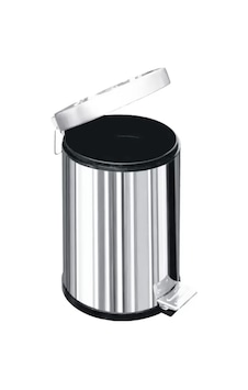 Arı Metal A1003 Pedallı Çelik Kaplama Çöp Kovası 12lt Metalik
