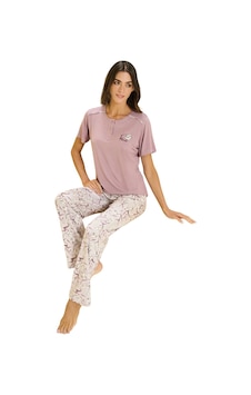 Over Sleep By Poleren Over Sleep 3359 Kadın Büyük Beden Viskon Yazlık Takım L-xl-2xl-3xl Lila Over Sleep By Poleren Over Sleep 3359 Kadın Büyük Beden Viskon Yazlık Takım L-xl-2xl-3xl Lila