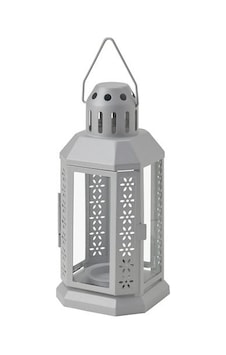 Ikea Enrum 22 Cm Lame Dekoratif Fener - Çelik Mumluk Şamdan