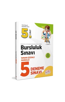 Editör Yayınları 5. Sınıf 2025 Bursluluk Sınavı Tamamı Çözümlü 5 Deneme Editör Yayınları 5. Sınıf 2025 Bursluluk Sınavı Tamamı Çözümlü 5 Deneme