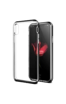 Vrs Design Apple Uyumlu iPhone X İle Crystal Bumper Kılıf Metallic Black Siyah