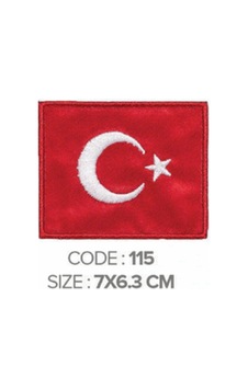 Ütü İle Yapışan Arma Patch Türk Bayrağı En:7cm Boy:6.3cm 1 Adet - 691442366 Diğer