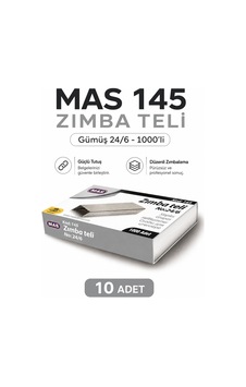 Mas 145 Zımba Teli Gümüş 24/6 1000'li 10'lu Paket