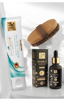 Em Amanos Beauty Madeem Krem 40 ML + Doğal At Kılı Fırçası + Vitamin C Serum 30 ML Em Amanos Beauty Madeem Krem 40 ML + Doğal At Kılı Fırçası + Vitamin C Serum 30 ML