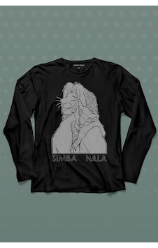 The Lion King Simba And Nala Beyaz Uzun Kollu Tişört Baskılı T-shirt 001 The Lion King Simba And Nala Beyaz Uzun Kollu Tişört Baskılı T-shirt 001