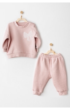 Andywawa Kız Bebek Takım 2 Parça Set Casual Ac26200 Pembe Andywawa Kız Bebek Takım 2 Parça Set Casual Ac26200 Pembe