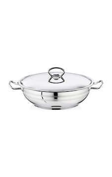 Bestinox 40x15 cm Flanşlı Kulp Çelik Kapaklı Çelik Kısa Tencere-18 LT Bestinox 40x15 cm Flanşlı Kulp Çelik Kapaklı Çelik Kısa Tencere-18 LT
