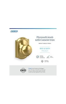 F40 Ply 605 Cam Camelot Koleksiyonu Plymouth Gizlilik Topuzu, Parlak Pirinç A.Ağaç
