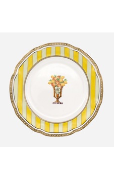 Sarı Porselen Pasta Tabağı 19 Cm