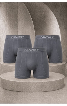 Fit Women Erkek Casual Comfort Günlük 3 Lü Gri Boxer Fit Women Erkek Casual Comfort Günlük 3 Lü Gri Boxer