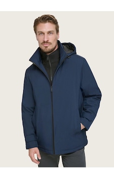 Dockers Minimalist Erkek Uzun Kol Kapüşonlu Ceket - Günlük Stil Mavi