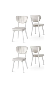 Star Demir Mutfak Sandalyesi 4 Lü Set 001