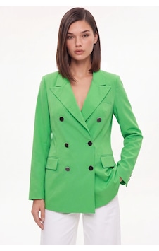 CEMO Yeşil Çift Düğmeli Kruvaze Blazer Ceket Fıstık Yeşili CEMO Yeşil Çift Düğmeli Kruvaze Blazer Ceket Fıstık Yeşili