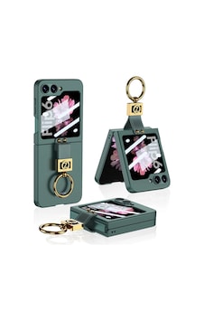 Galaxy Uyumlu Z Flip 6 Kılıf Zore Z Harfli Yüzüklü Kıpta Kapak Koyu Yeşil Galaxy Uyumlu Z Flip 6 Kılıf Zore Z Harfli Yüzüklü Kıpta Kapak Koyu Yeşil