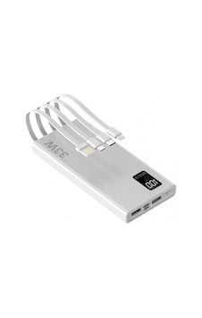 20.000 Mah 33w Hızlı Şarj Kendinden 4 Kablolu Led Ekranlı Tüm Cihazlara Uyumlu Powerbank Koruma Kılıf li Beyaz 20.000 Mah 33w Hızlı Şarj Kendinden 4 Kablolu Led Ekranlı Tüm Cihazlara Uyumlu Powerbank Koruma Kılıf li Beyaz