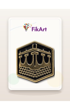 Fikart Kâbe Motifli Broş Çok Renkli Fikart Kâbe Motifli Broş Çok Renkli