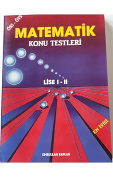 Lise 1-2 Matematik Konu Testleri Öss-Öys 1983 Yılı Basım E.Kaplan