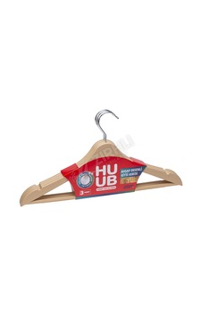 5 Adet Huub Ahşap Desenli Askı 3'lü Renkli 5 Adet Huub Ahşap Desenli Askı 3'lü Renkli