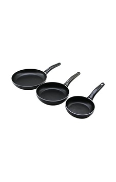 Tacı Asmin 3 Parça Teflon Ta Seti Siyah Bakalit Saplı 16-20-24cm Çok Renkli
