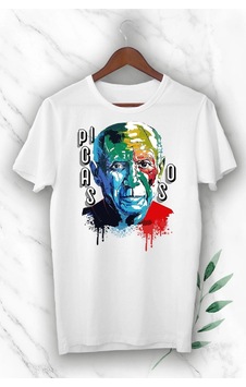 Tarzsokak Art Pablo Picasso Baskılı Beyaz Unısex Tişört