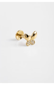 Minik Kelebek 18 Ayar Sarı Altın Kaplama Gümüş Flat-lobe Piercing Minik Kelebek 18 Ayar Sarı Altın Kaplama Gümüş Flat-lobe Piercing