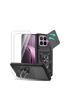 Teleplus Xiaomi 17t Pro Kılıf Armor Slide Yüzüklü Tank Kapak + 2 Ad Nano Ekran Koruyucu Siyah Teleplus Xiaomi 17t Pro Kılıf Armor Slide Yüzüklü Tank Kapak + 2 Ad Nano Ekran Koruyucu Siyah